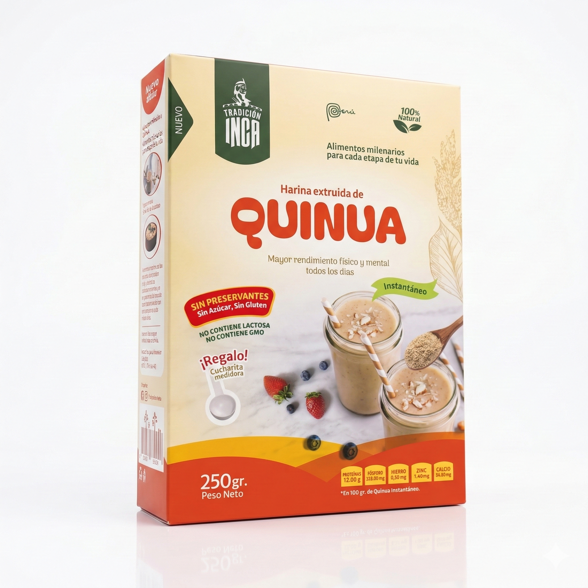 Harina de Quinua Instantánea Super Naturals Food Tradición Inca