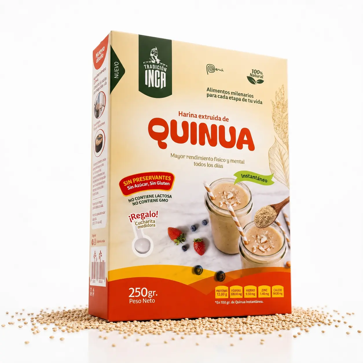 Quinua instantánea Super Naturals Food para desayuno saludable